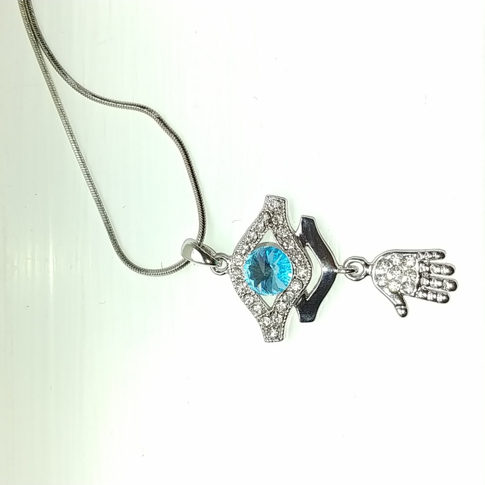 Evil eye & hamsa pendant necklace + FREE matching bracelet NWT